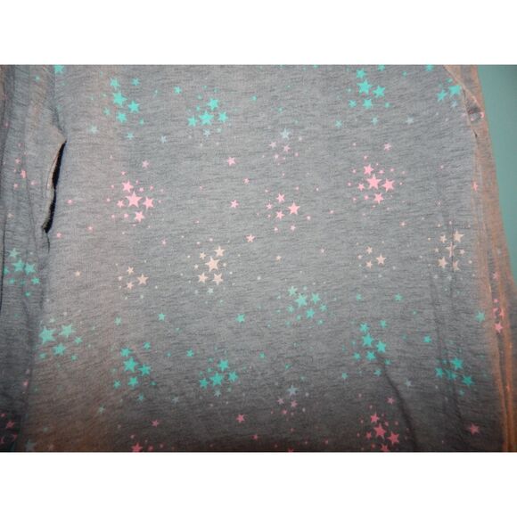 SO girls medium size 8 gray star print long sleeve shirt - Picture 4 of 5